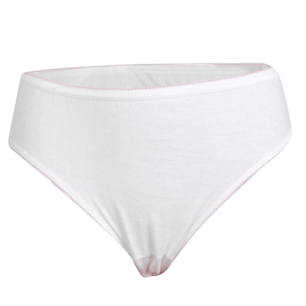 Women’s White Cotton Disposable Panties Underwear for Travel Postpartum SPA