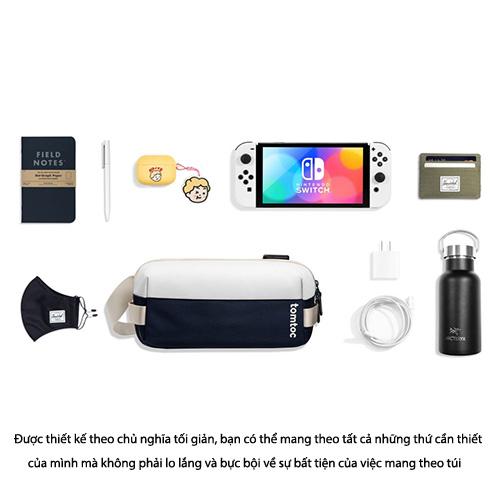 TÚI ĐEO CHÉO TOMTOC LIGHTWEIGHT SLING BAG INKY BLUE chống nước với độ bền cao - hàng chính hãng