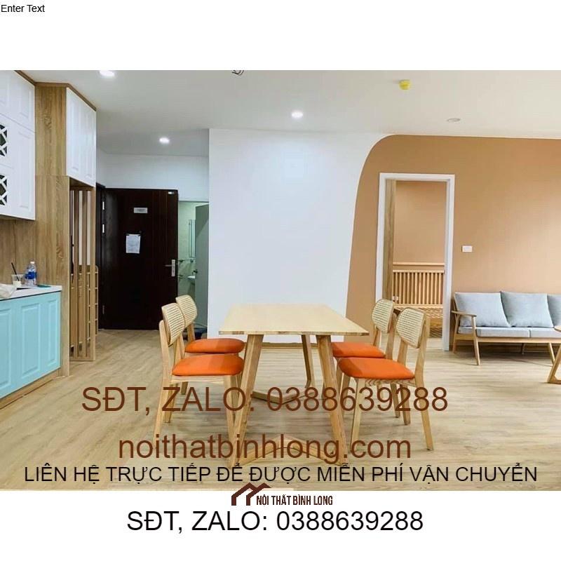 Bộ bàn ăn gỗ sồi