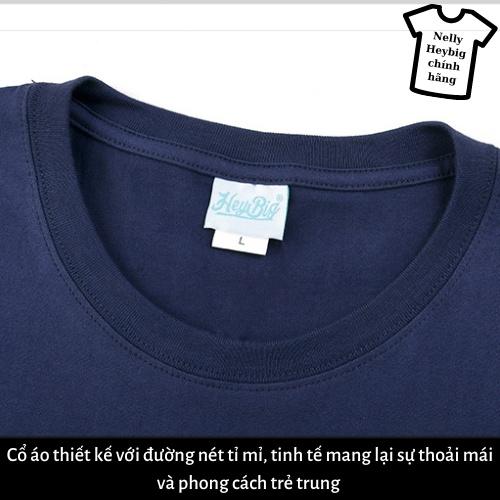 Áo thun unisex cổ tròn Nelly Heybig chính hãng, Áo thun nam cổ tròn tay ngắn in Smokechi size S áo phông mùa hè