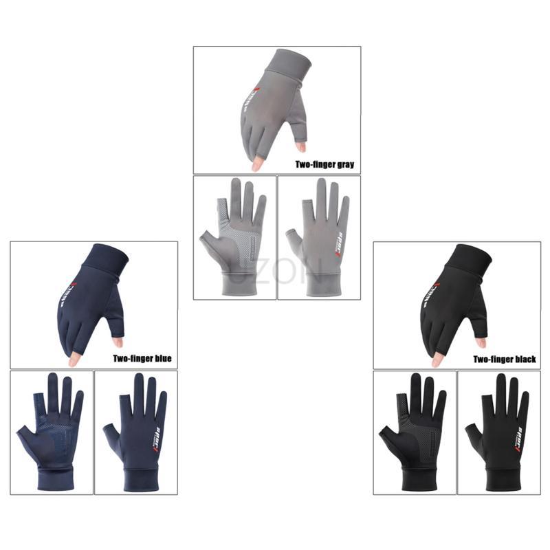1 Cặp Găng Tay / Găng Tay Lái Xe Máy/ Xe Đạp Bằng Lụa Lạnh Thoáng Khí Chống Tia Cực Tím Chống Trượt