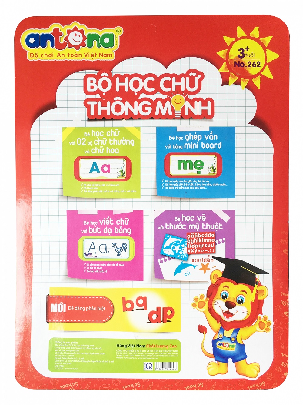 Bộ học chữ thông minh - Antona 262