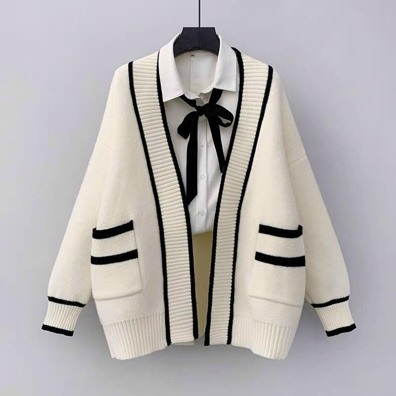 Áo Khoác Cardigan Dài Tay Dễ Thương Quảng Châu, Áo Len Mỏng Nữ Dài Tay
