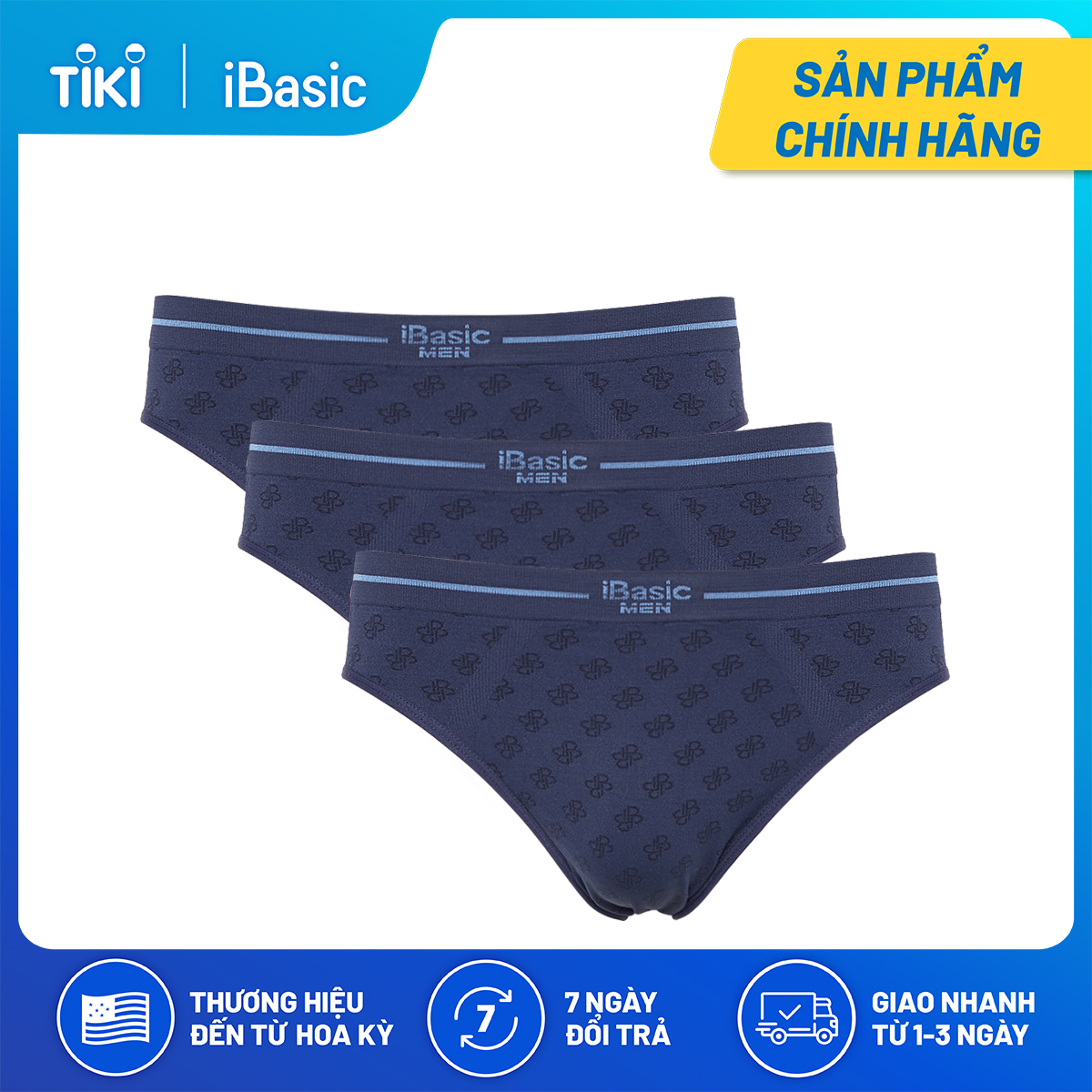 Combo 3 quần lót nam không đường may Brief Seamless iBasic PANM094 -3