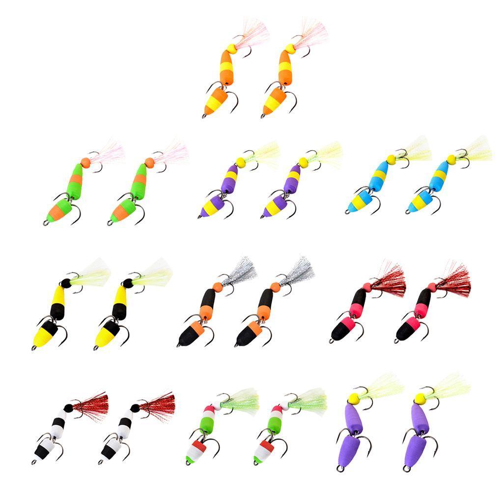 2pcs Topwater Floating Artificial Baits Crankbaits Jerkbaits Swimbaits