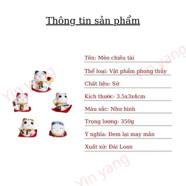 Bộ 5 Mèo Thần Tài Đa Sắc- Yinyang Shop cao cấp, chất lượng