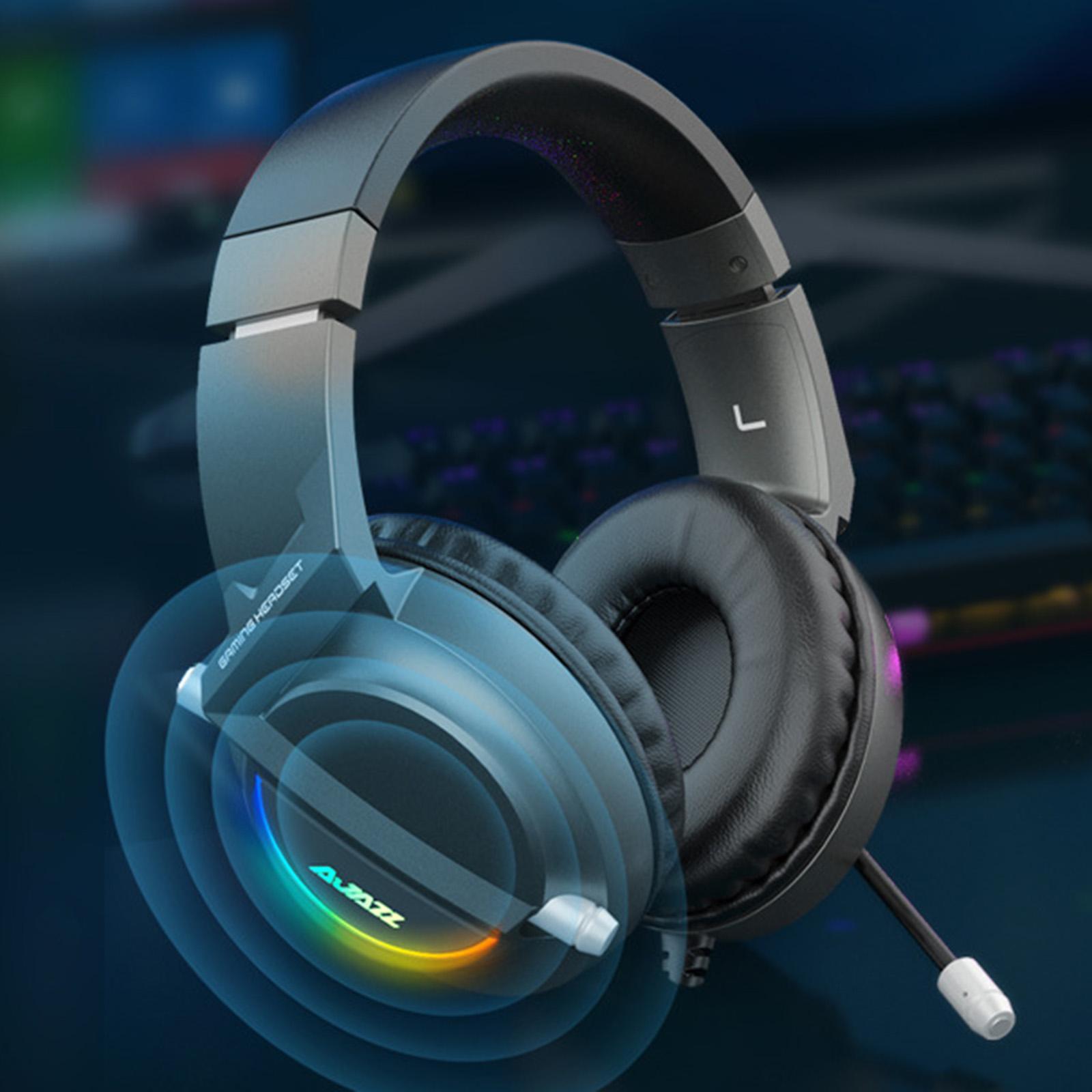 AX365 Gaming Headset 7.1 Channel Surround w/ Retractable MIC For PC Laptop