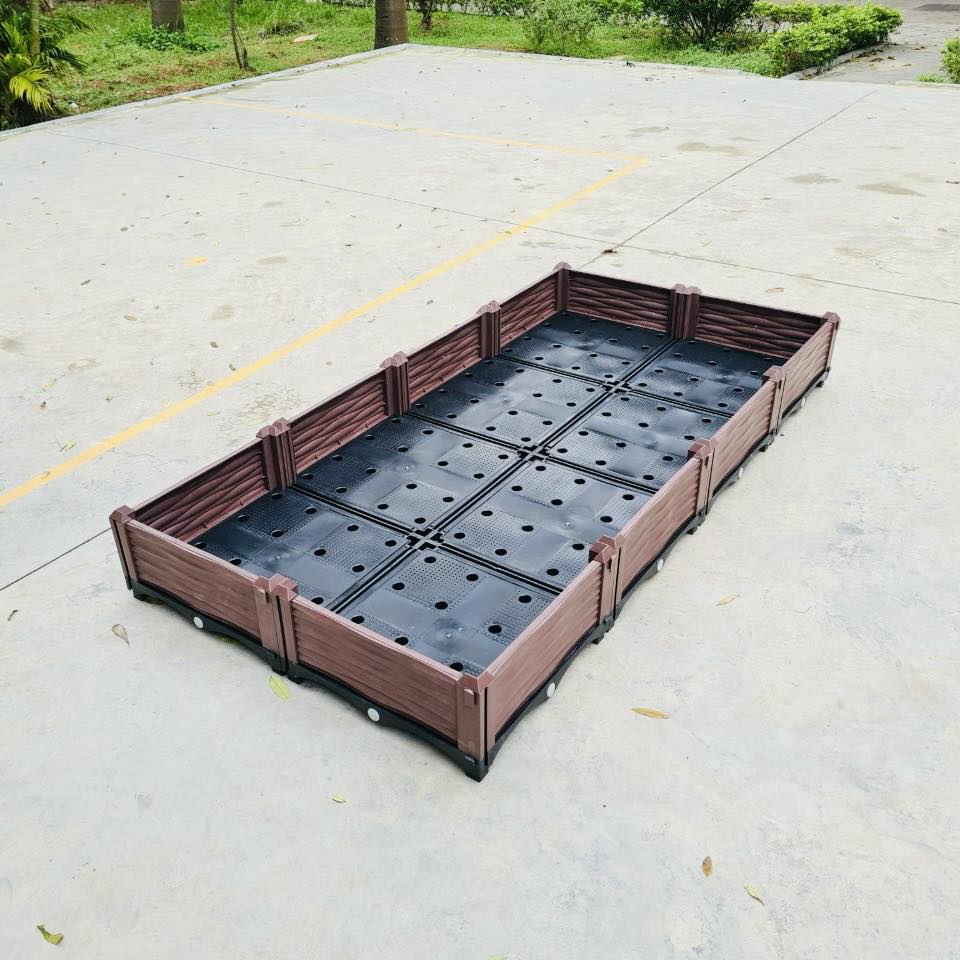 CHẬU GHÉP THÔNG MINH Cm: Bền từ 8-10 năm, phù hợp mọi cây trồng và không gian, Module tùy biến kích thước, an toàn, trọng lượng nhẹ, kết cấu chắc chắn, có khay trữ và thoát nước.