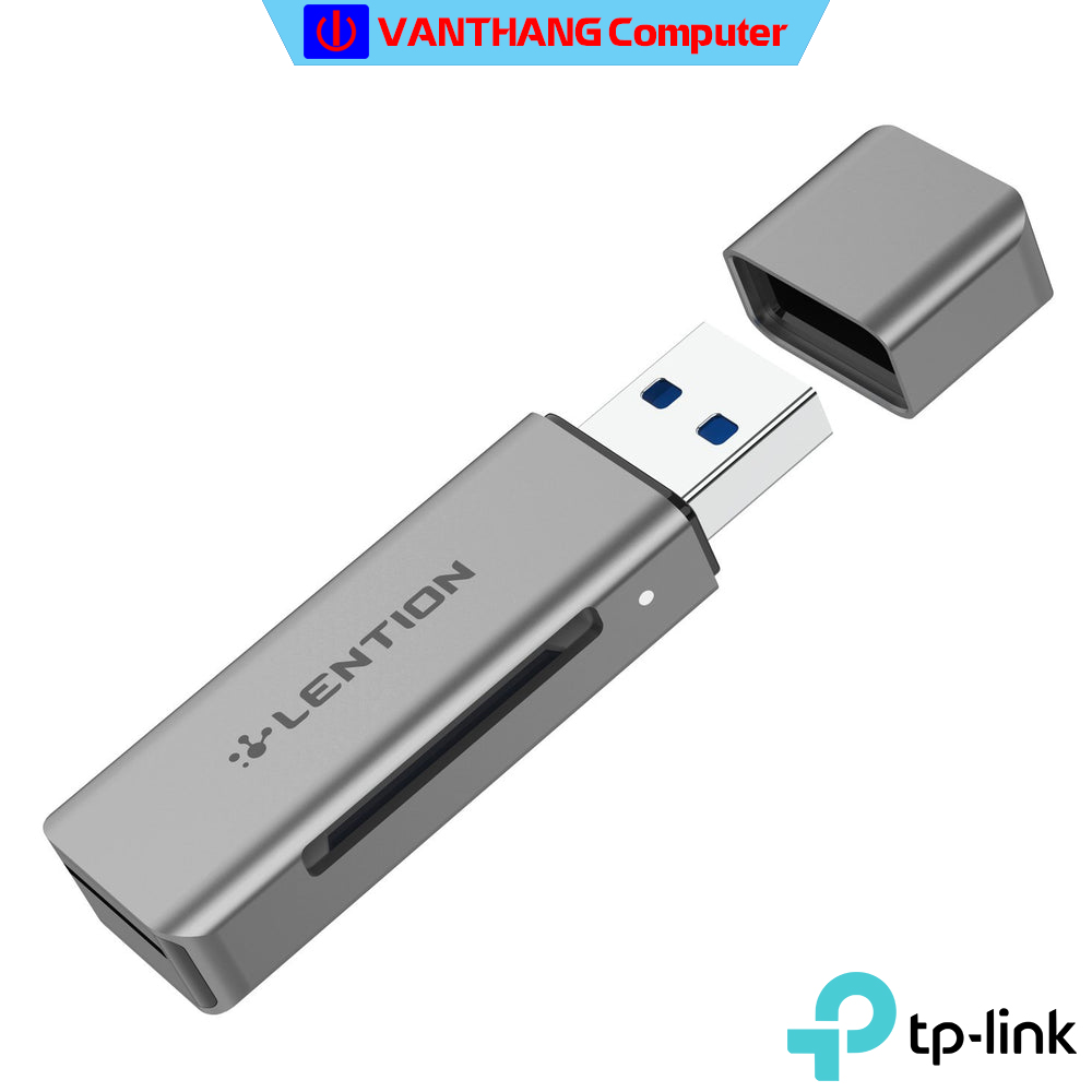 Đầu đọc thẻ USB Type A LENTION H7 - Hàng chính hãng