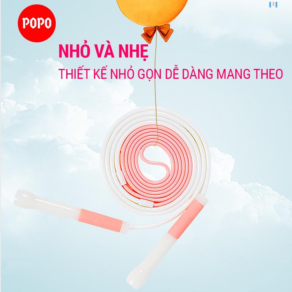 Dây nhảy tốc độ POPO dây nhảy dây tập gym 2 màu hỗ trợ giảm cân Chất liệu PVC cao cấp giành cho trẻ em và người lớn TS43