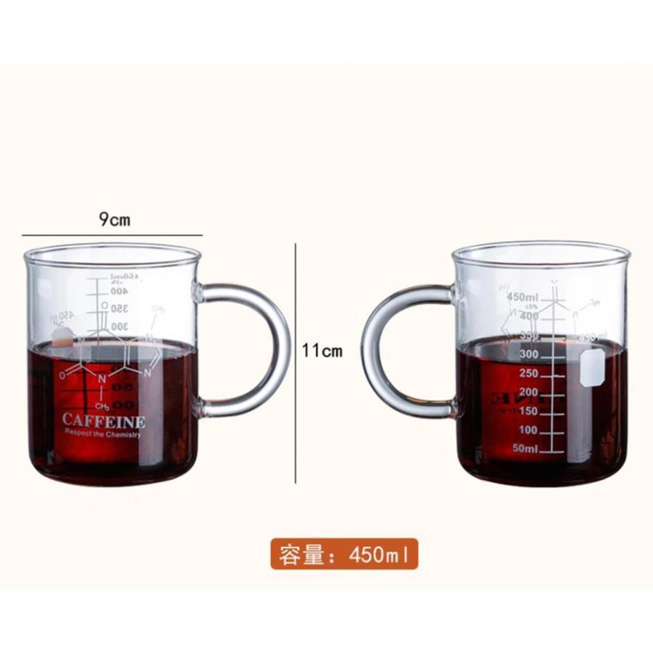 Ly Thủy Tinh Có Vạch Chia Định Lượng 450ml