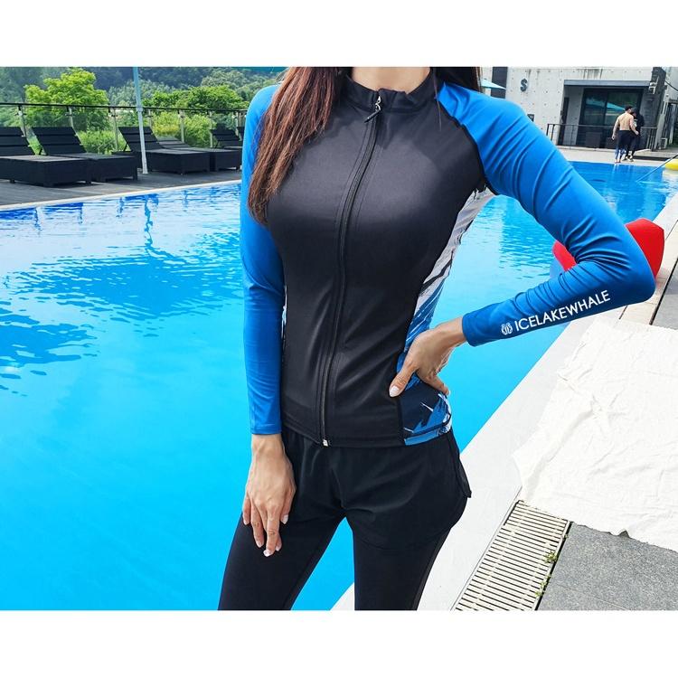 Bộ đồ bơi nữ áo tắm dài tay 5 mảnh cao cấp phong cách trẻ trung