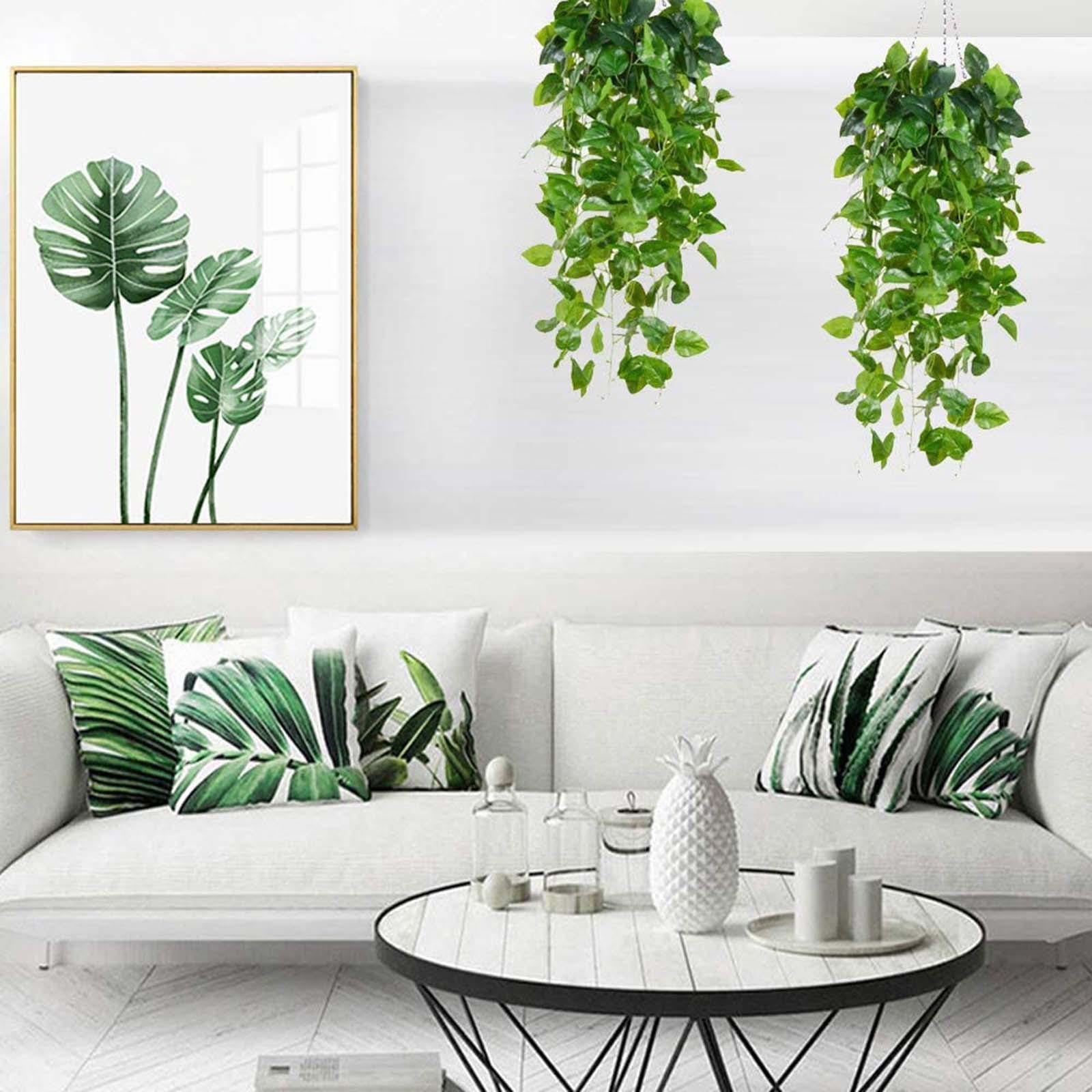 Simulation Rattan Leaves Fake Plants for Hanging Wedding Decor