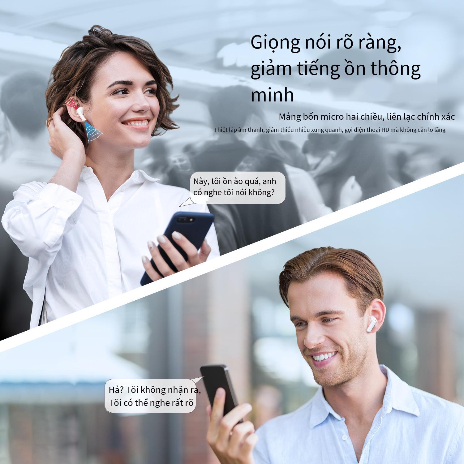 Khuyến mại sản phẩm mới tai nghe Bluetooth loại bỏ tiếng ồn ENC kép không dây thực sự Tai nghe Bluetooth 5.3 nửa trong tai âm thanh nổi hai tai