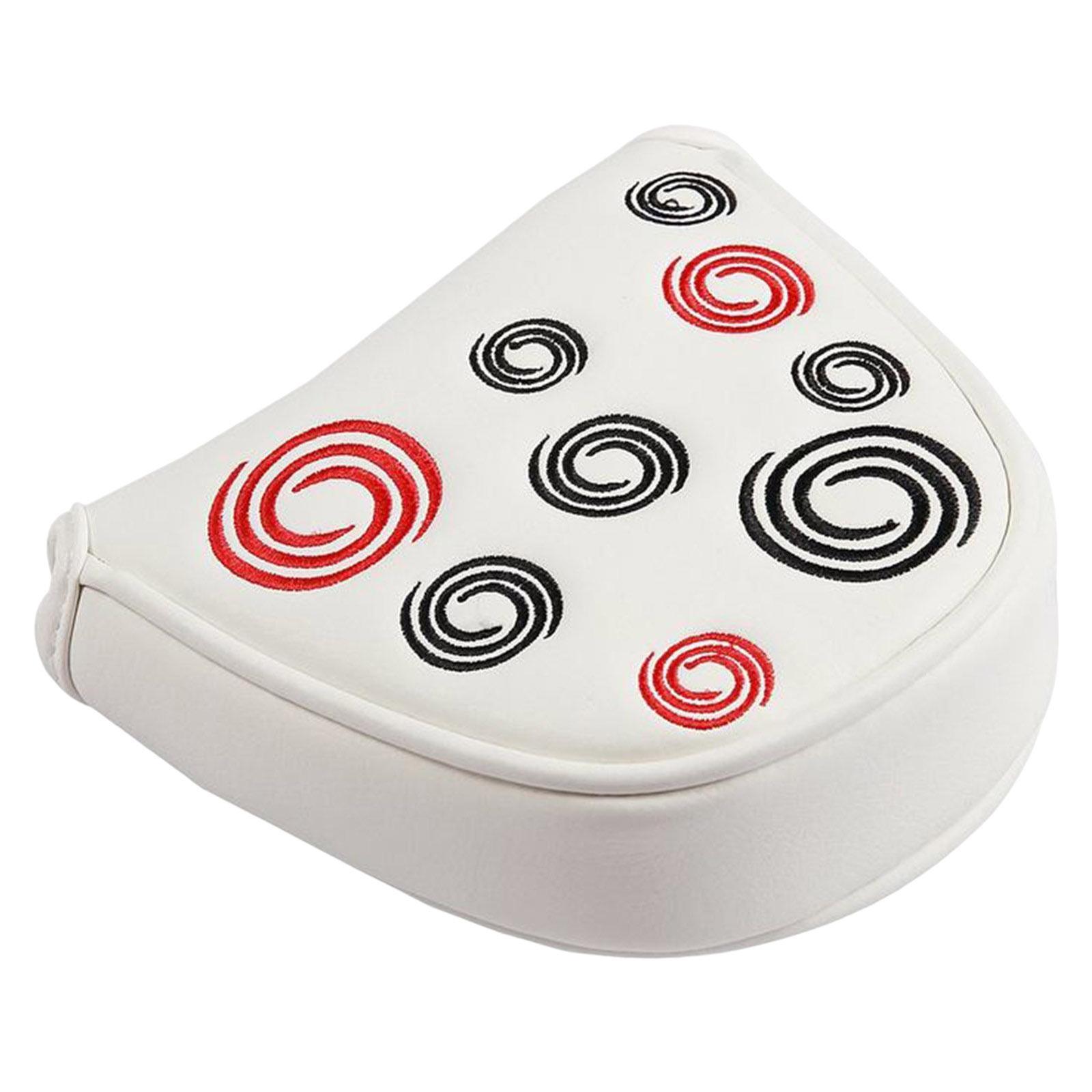 Golf mallet putter cover closure White