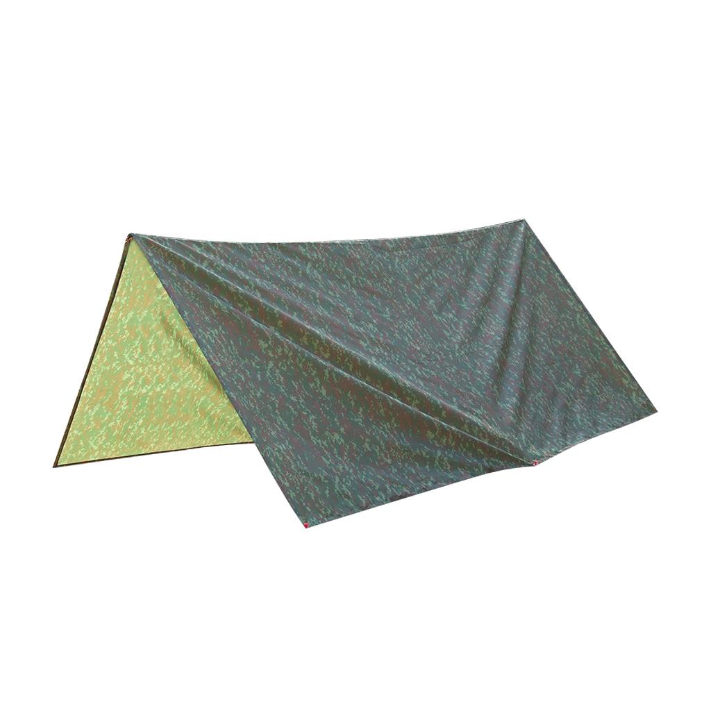 PORTABLE CAMO WATERPROOF ARMY BASHA TENT TARP CANOPY RAIN COVER CAMPING SHELTER