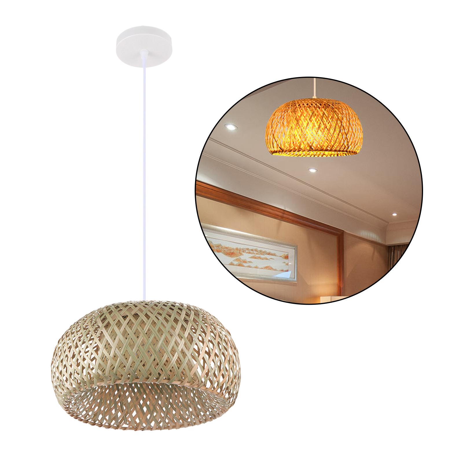 Modern Woven Pendant Ceiling Light Fixture Hotel Hanging Lamp Bedrooms Decor