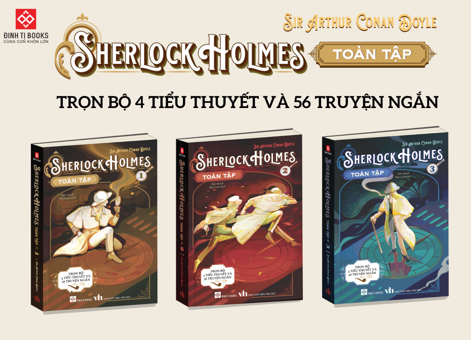 Combo: Sherlock Holmes toàn tập - Trọn Bộ 4 Tiểu Thuyết Và 56 Truyện Ngắn