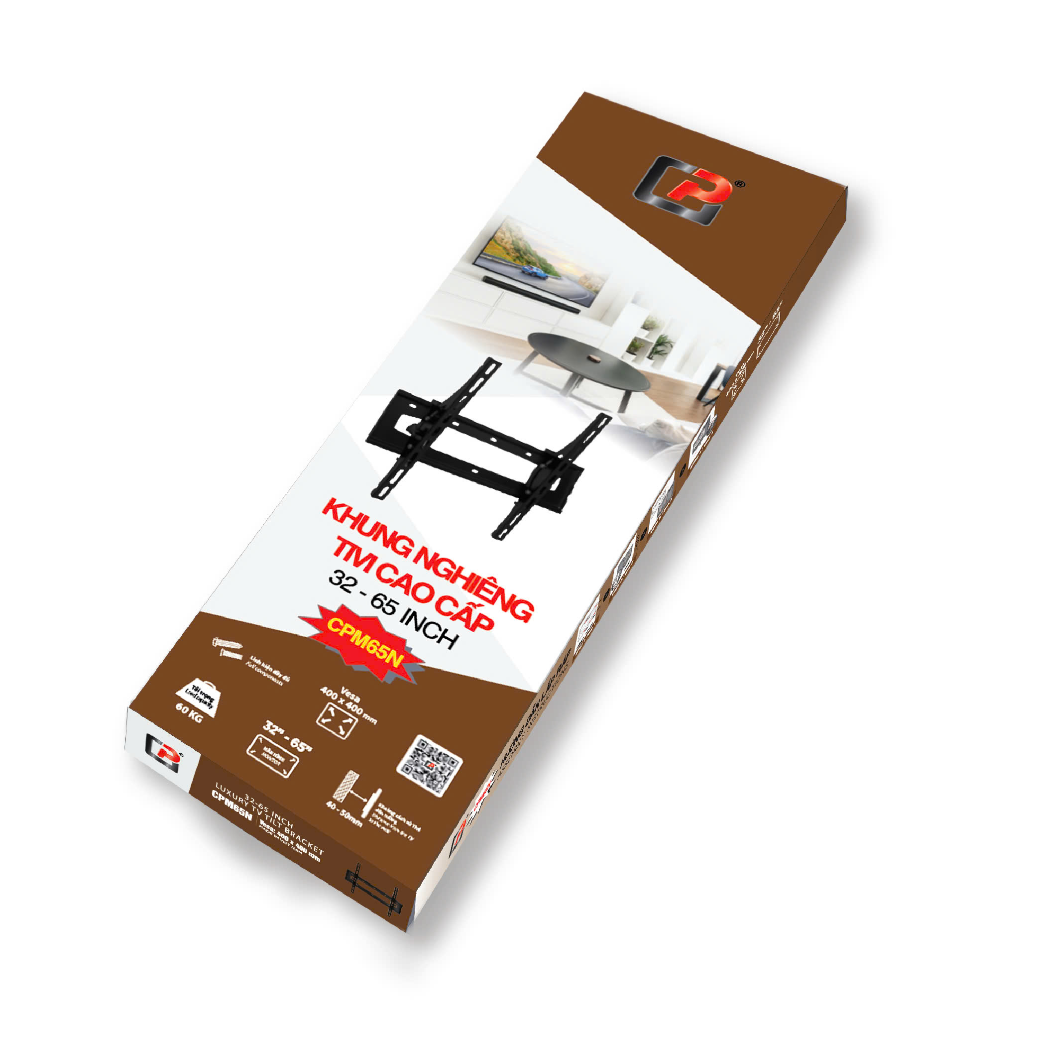Khung treo tivi cố định Cảnh Phong dạng mâm CPM65N (32 - 65 inch) - Hàng chính hãng