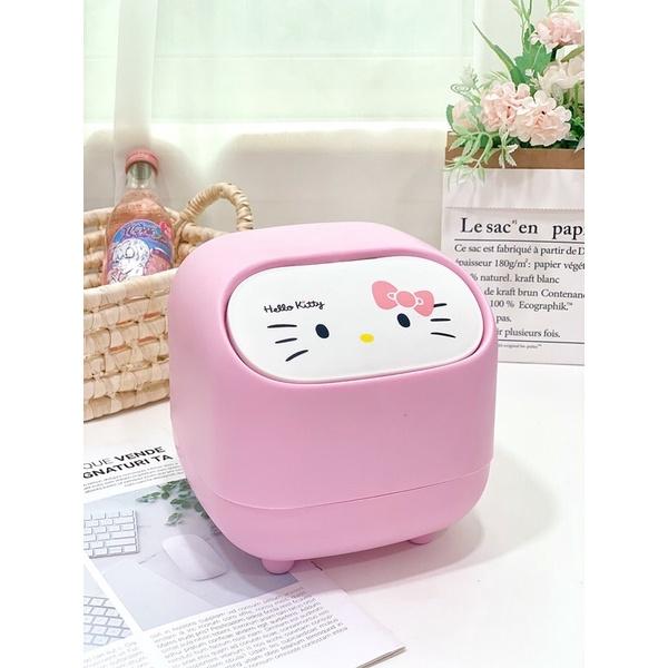 Thùng rác nắp bật HelloKitty