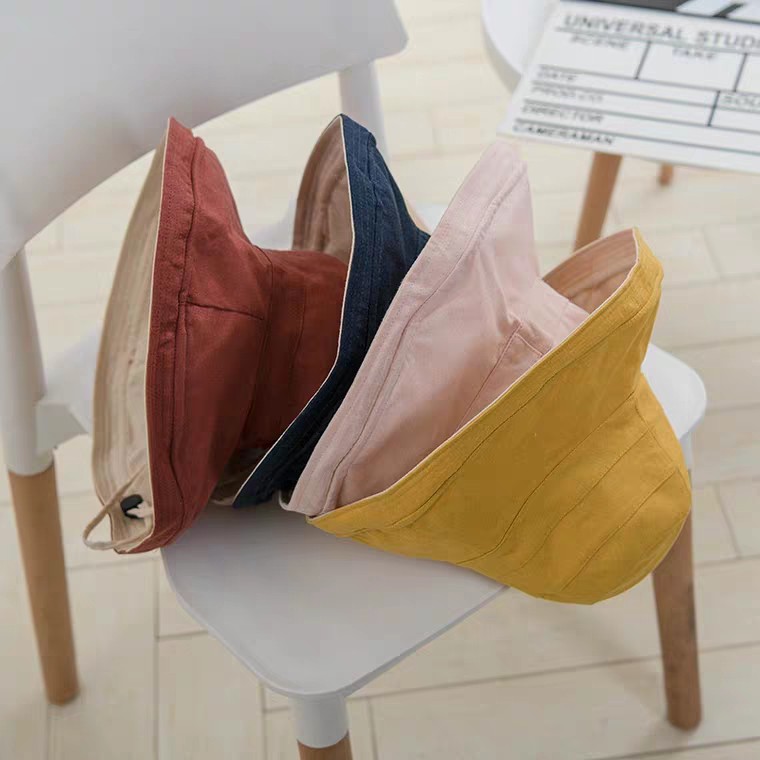 Mũ vành rộng che nắng 2 mặt phong cách Hàn Quốc cho nữ