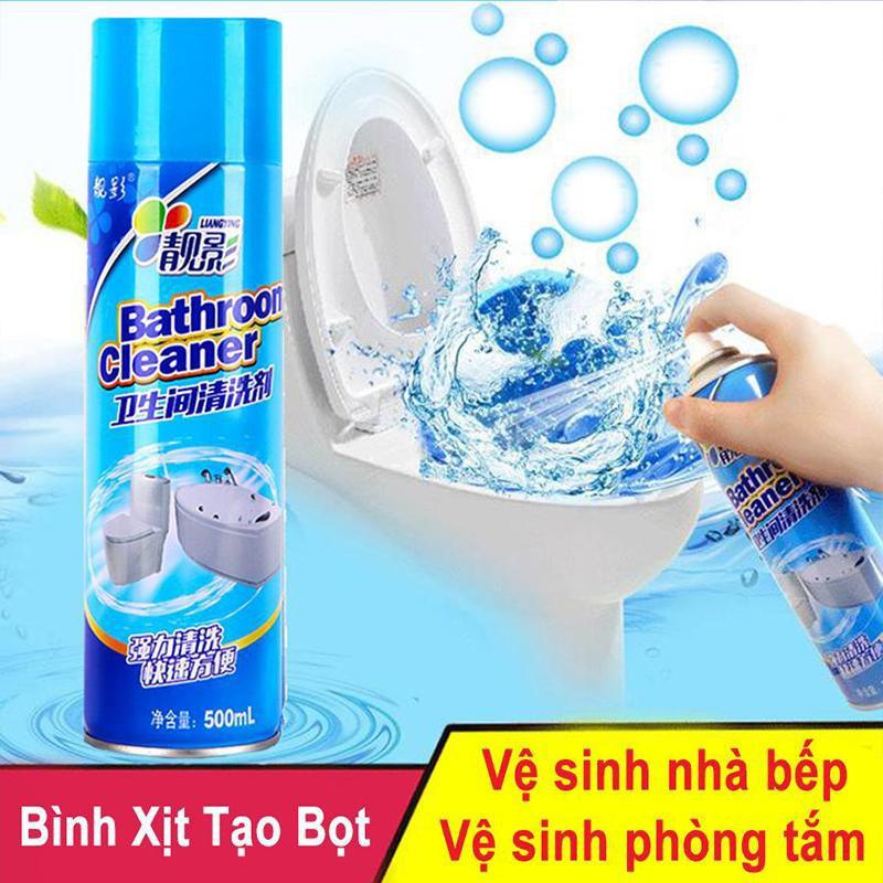 CHAI XỊT TẠO BỌT TẨY RỬA NHÀ TẮM NHÀ VỆ SINH BATHROM CLEANER 500 ML-KHỬ MÙI DIỆT KHUẨN TẨY TRẮNG TOLET, SÀN NHÀ