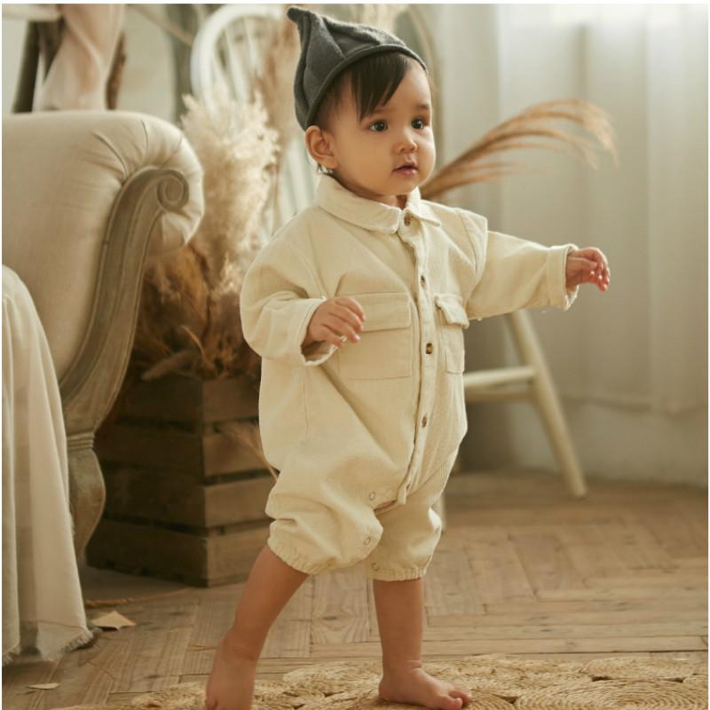 2021 Thu Đông Bé Trai Kho Báu Bé Romper Áo Liền Quần Frock Romper Áo Liền Quần Áo 1 Phù Hợp Với Ren Định Romper Áo Liền Quần Đùi Bé Trai Quần Áo Mùa Đông
