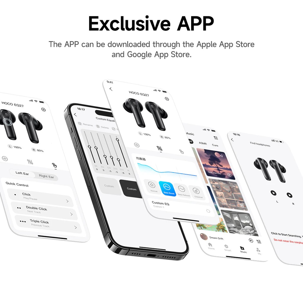 Tai nghe Bluetooth phiên dịch AI thông minh Hoco EQ27 Fun chống ồn ANC+ENC, Bluetooth 5.4, pin trâu 7h, hỗ trợ dịch thuật 134 ngôn ngữ khi gọi điện, trò chuyện, video call- Hàng chính hãng