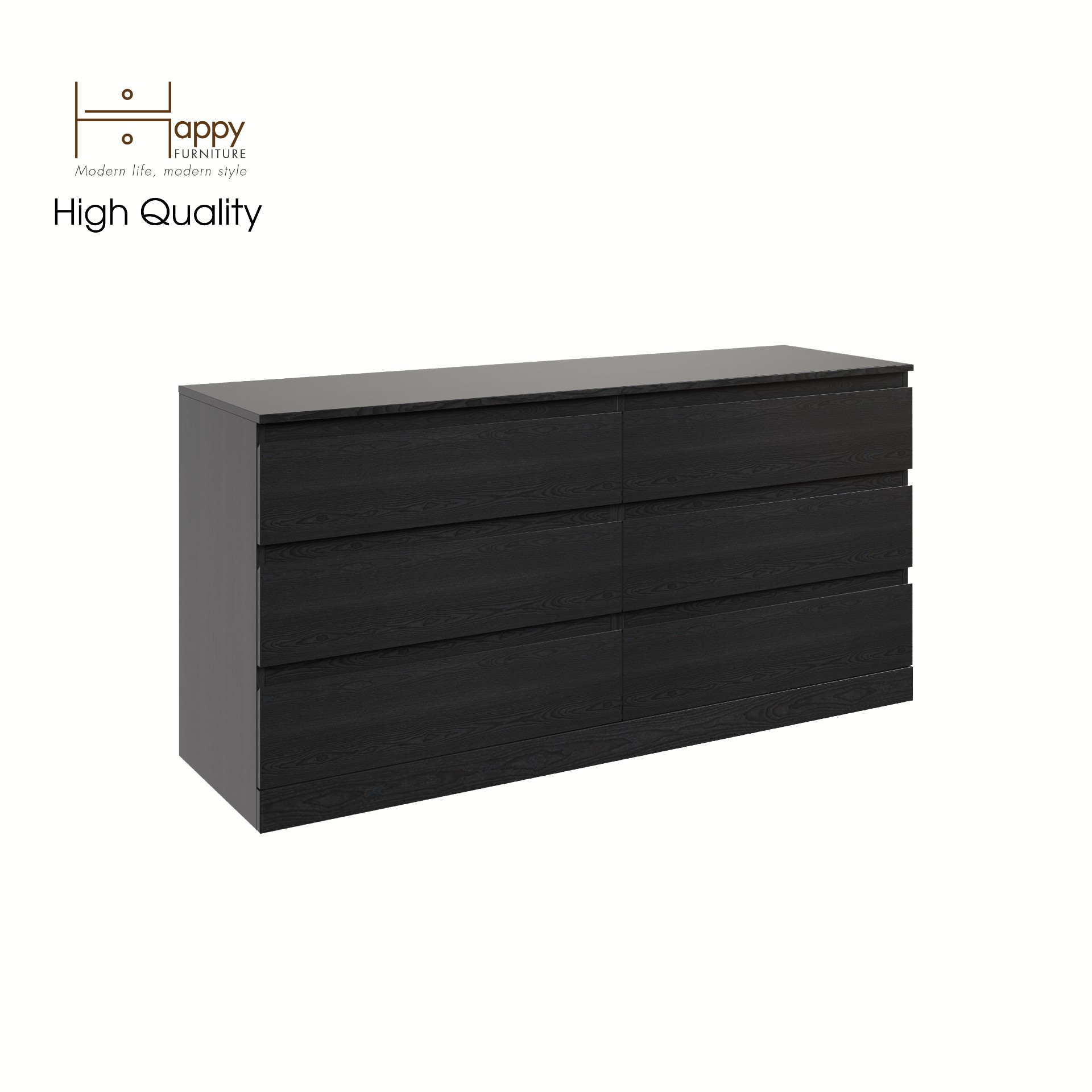 [Happy Home Furniture] DOOBIE,  Tủ 6 ngăn kéo ,  160cm x 48cm x 78cm ( DxRxC), THK_004
