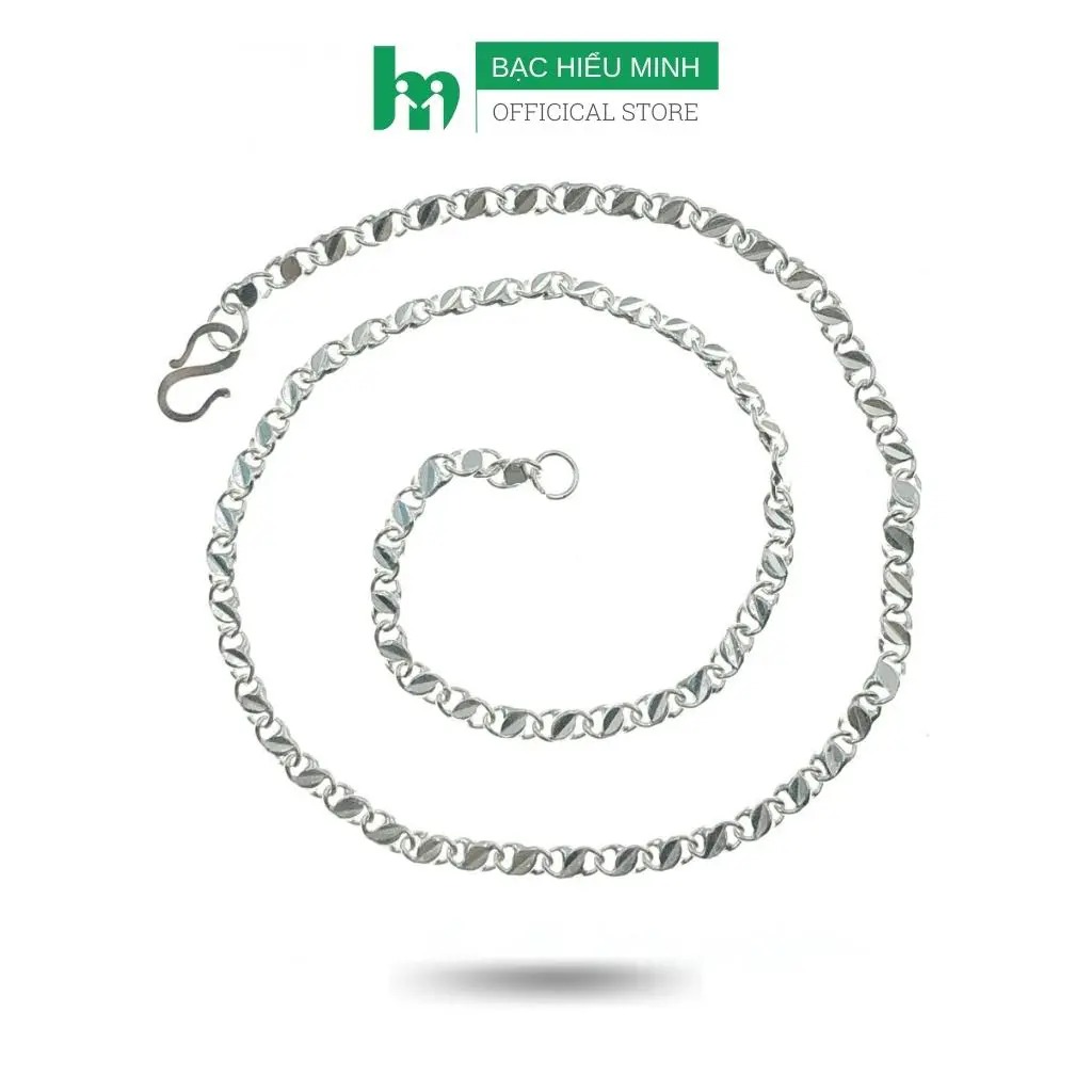 Dây Chuyền Trẻ Em Bằng Bạc Ta Sợi Dây Mè Bạc Hiểu Minh DTE036