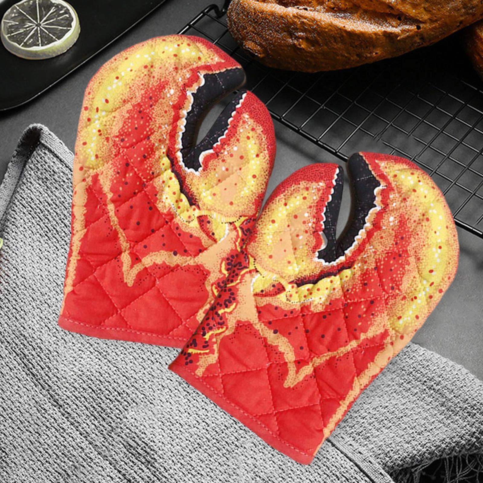 House Lobster Claw Oven Mitts  Cotton Lining  Claw Gloves