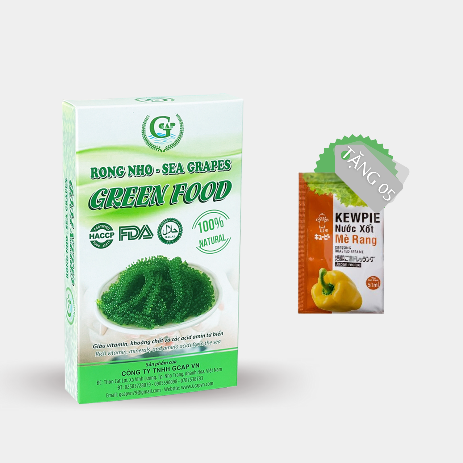 Rong nho biển GREEN FOOD - Sea grapes - Giàu vitamin, khoáng chất và các axit amin