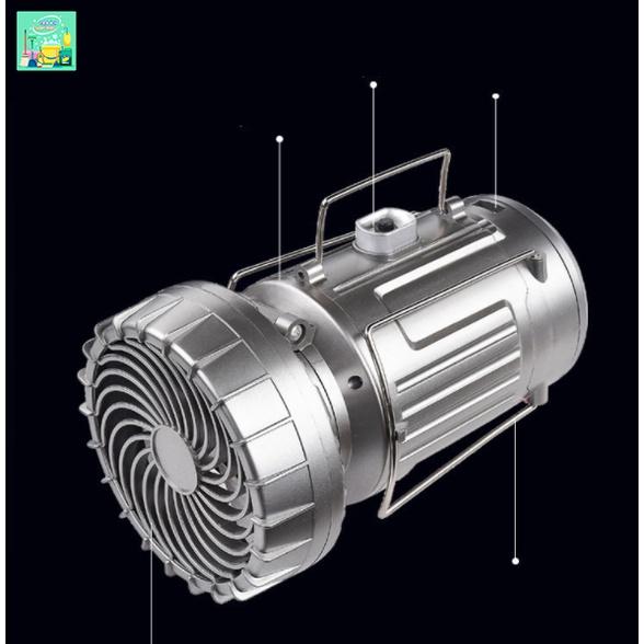 Quạt Tích Điện 3 Trong 1 - Tích Hợp QUẠT, ĐÈN PIN, SẠC ĐIỆN THOẠI - Chất Liệu Bền, Cực Tiện Dụng - Hot Trend 2022