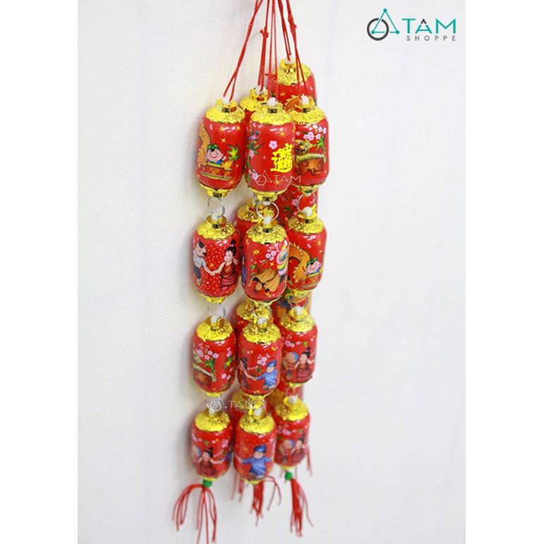Set 5 dây 4 lồng đèn dài họa tiết treo cây mai đào T-PKTMD-65