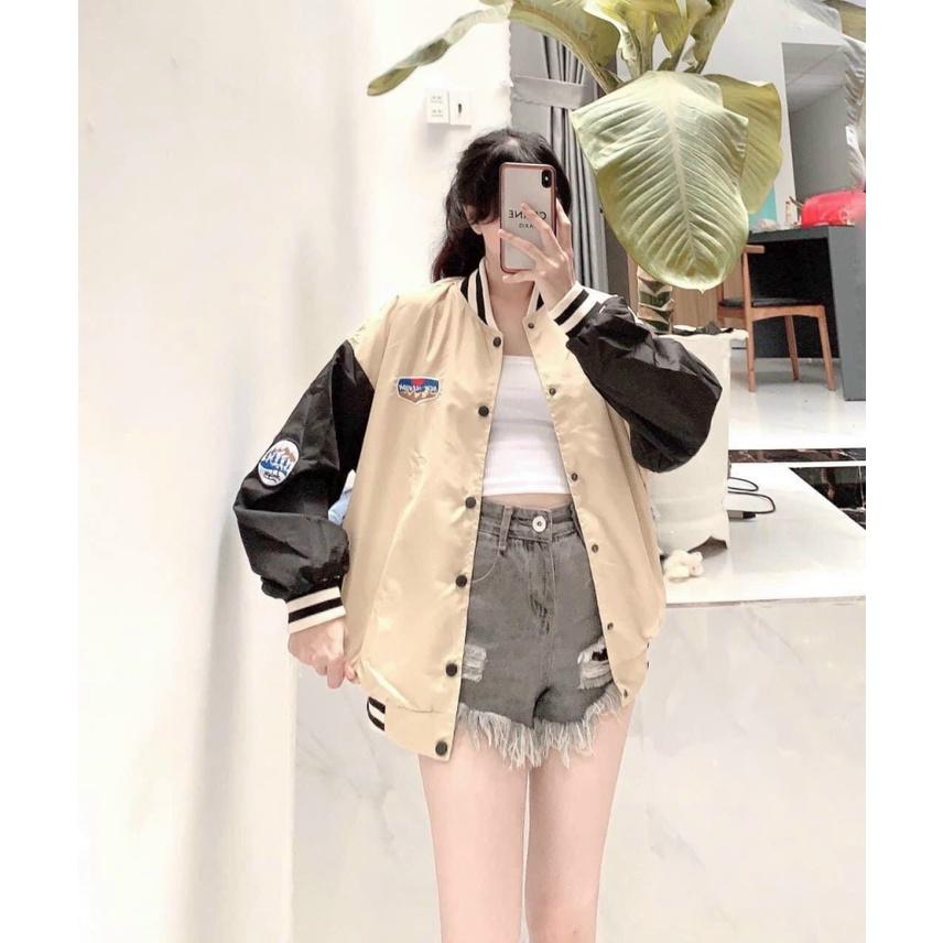 ÁO KHOÁC DÙ BOMBER LOGO THỜI TRANG NỮ - SIÊU XINH , HOT HIT CHO CÁC BẠN TRẺ THỜI TRANG NAM 1986