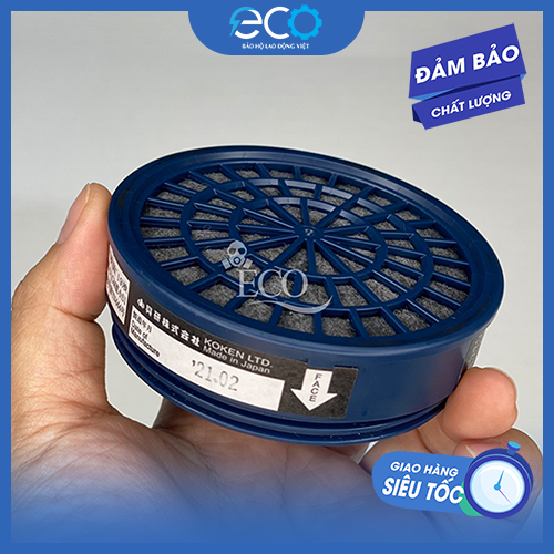 Koken Phin lọc Koken G7 KGC-10L - Chống hóa chất cực mạnh, lọc hơi hữu cơ, thuốc trừ sâu, sơn, bảo vệ hô hấp an toàn, chính hãng Nhật Bản