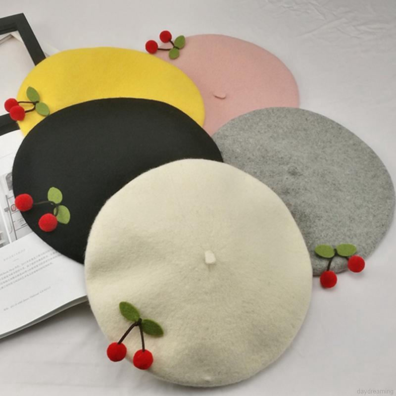 Mũ Beret vải nỉ handmade xinh xắn