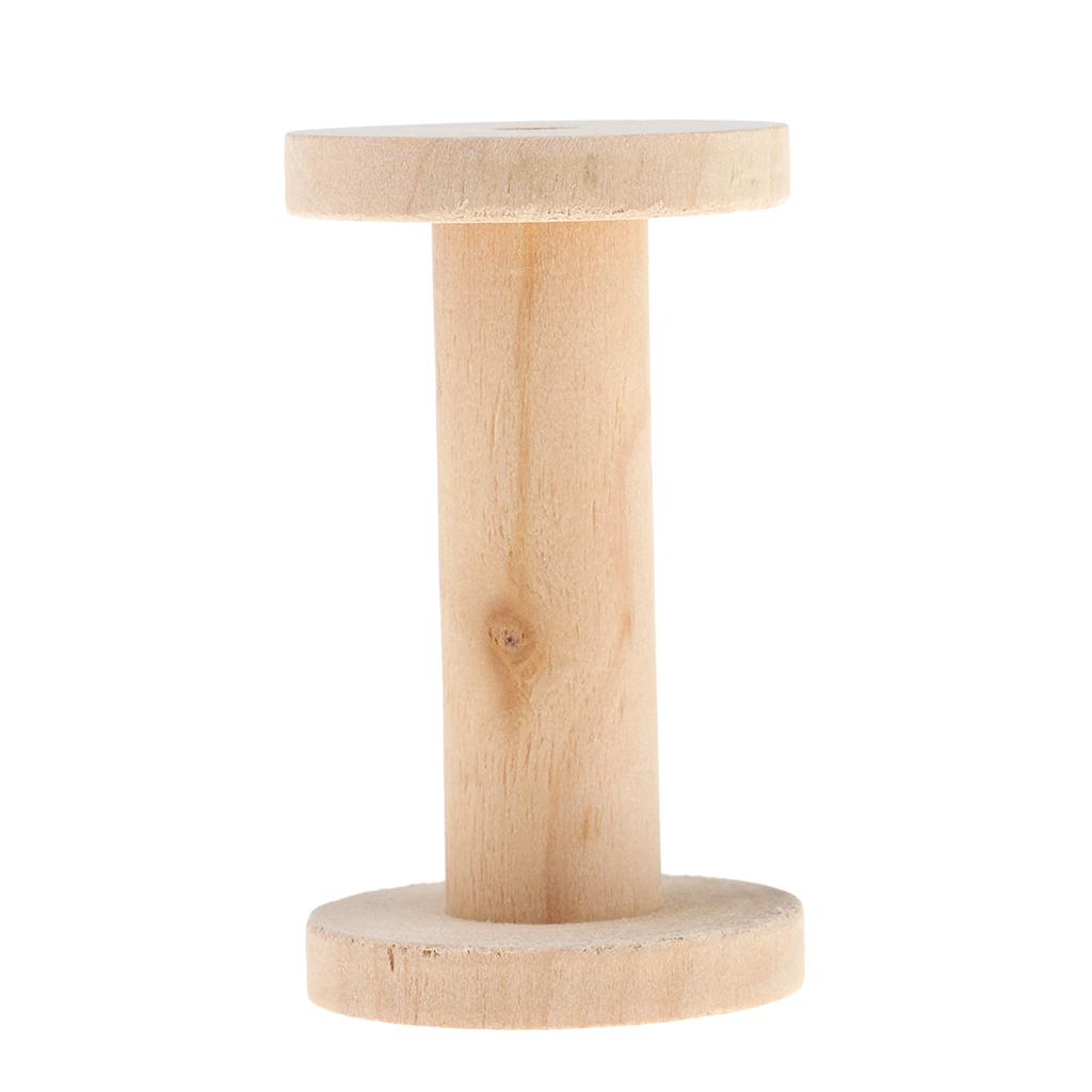1X Gỗ Ống Cuộn Dây Cuốn Dây Lớp Viền May Dụng Cụ Bộ Kim Chỉ Phụ Kiện