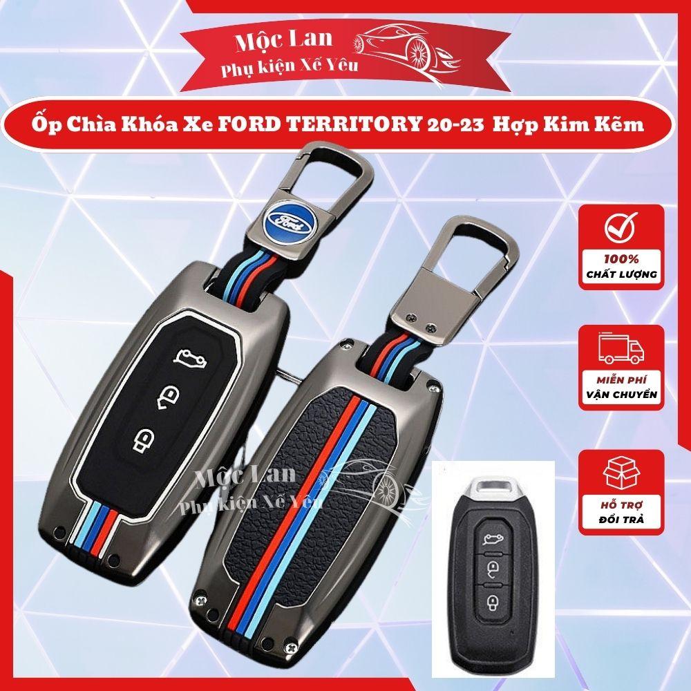 Ốp khóa kim loại cao cấp dáng thể thao xe ô tô FORD TERRITORY 2020- 2023 bảo vệ chìa khóa chịu va đập tốt -otofunmoclan