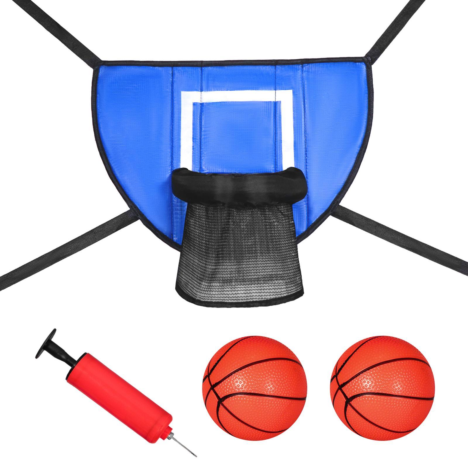 Basketball Hoop for Trampoline Sun Protection with Ball Pump Basketball Rack