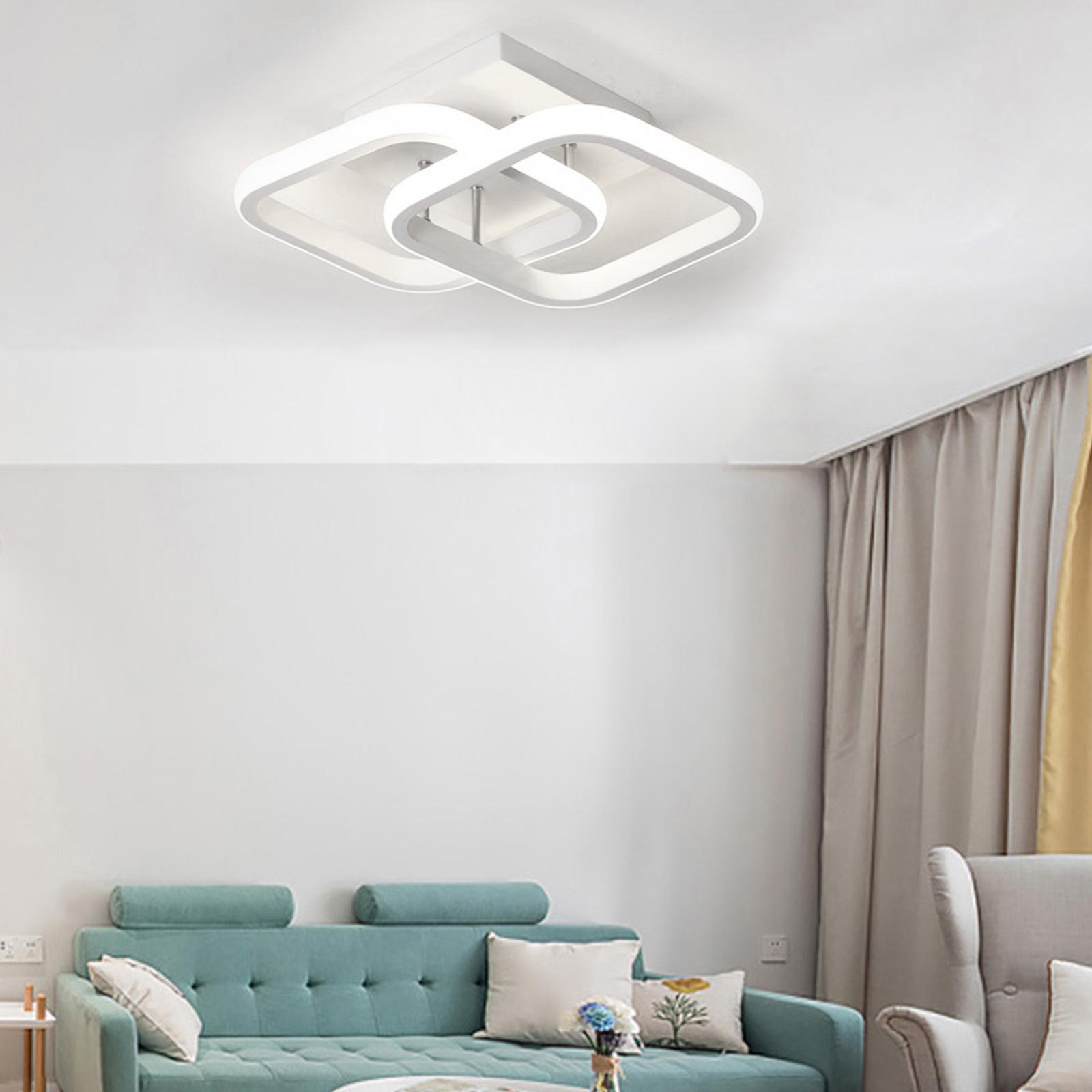 2x Modern Ceiling Light Fixture LED Ceiling Lamp for Bathroom Porch, Ceiling Lamp for Kitchen, Laundry, Bedroom, Hallway Decoration