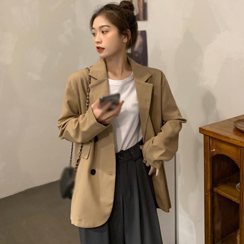 Áo Blazer nữ 1 lớp - kiểu áo Vest nữ khoác ngoài 2 túi dán phong cách Hàn quốc - chất vải đẹp