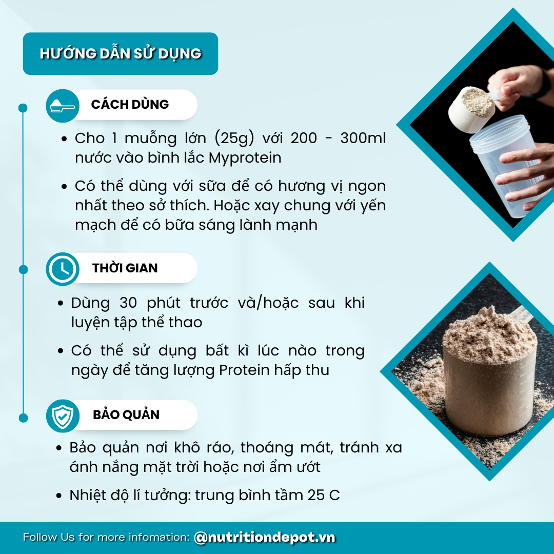 Sữa tăng cơ Impact Whey Protein Myprotein 1kg - Nutrition Depot