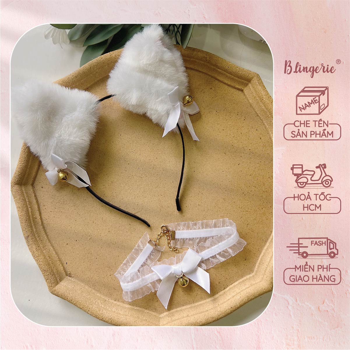 Bộ Cài Tóc Vòng Cổ Đáng Yêu - B.Lingerie