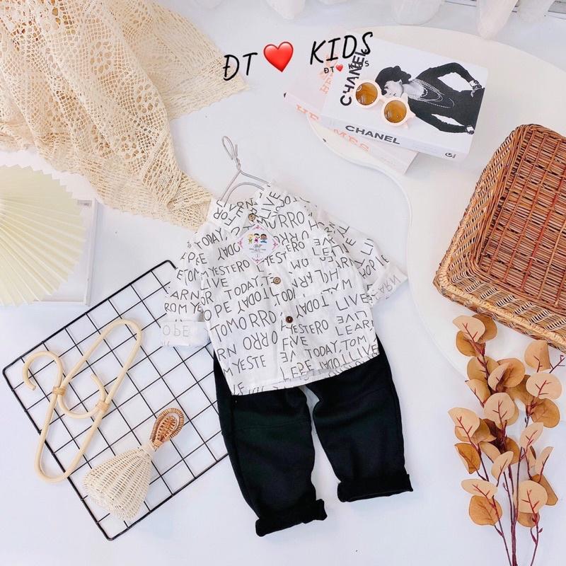 Bộ sơ mi đũi sành điệu cho bé trai