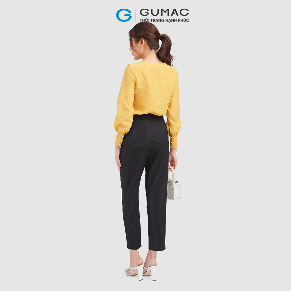 Quần tây nữ GUMAC QC09025 kẻ sọc ống đứng công sở