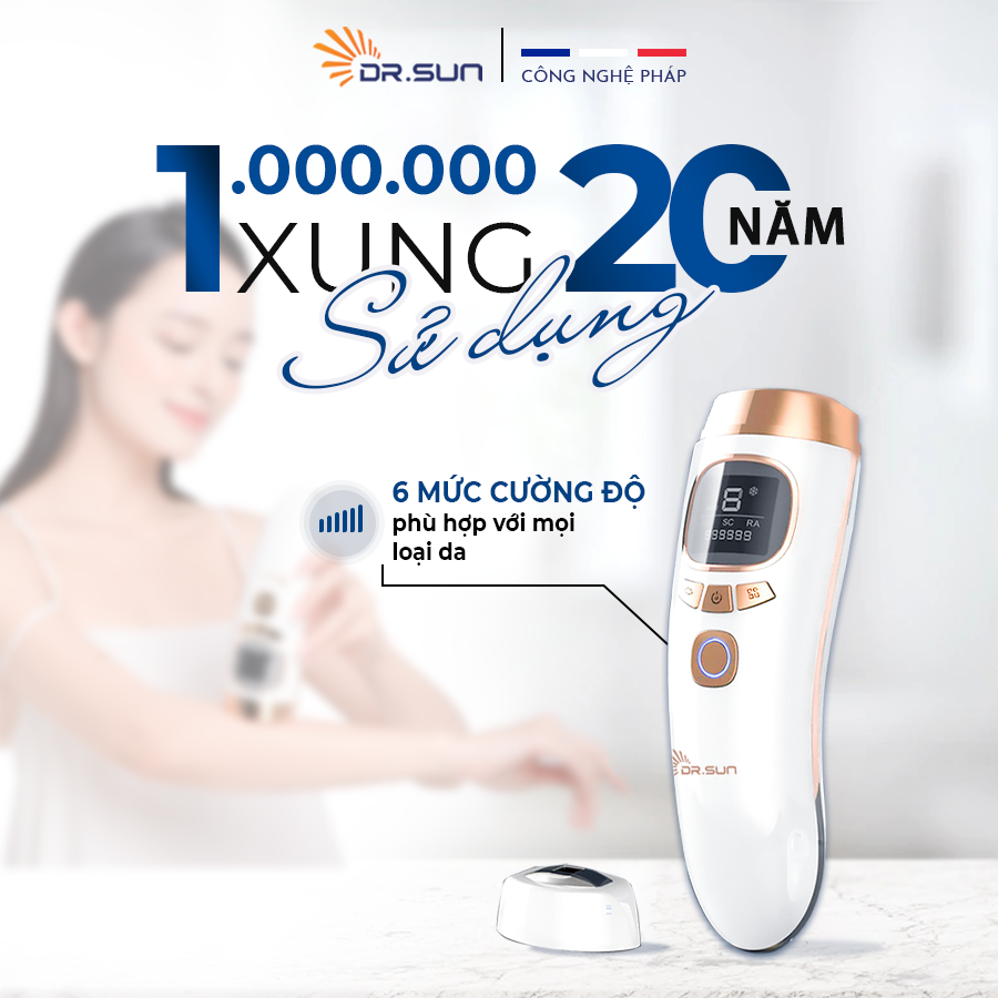 COMBO Máy triệt lông DR SUN PRO, máy nâng cơ DR SUN VENUS 5.0, máy tẩy da chết DR SUN OLYMPUS