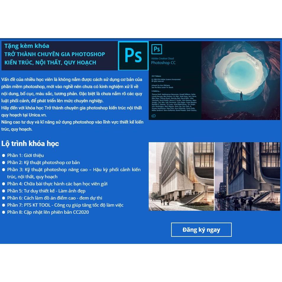 Học trọn bộ 5 công cụ thiết kế kiến trúc :Sketchup,Vray,3DS MAX,Autocad, Render Revit thành thạo
