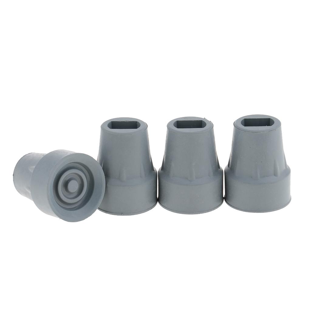Trekking Pole Hiking Walking Stick Tips Anti-skid Cane Crutch End Feet 4Pcs
