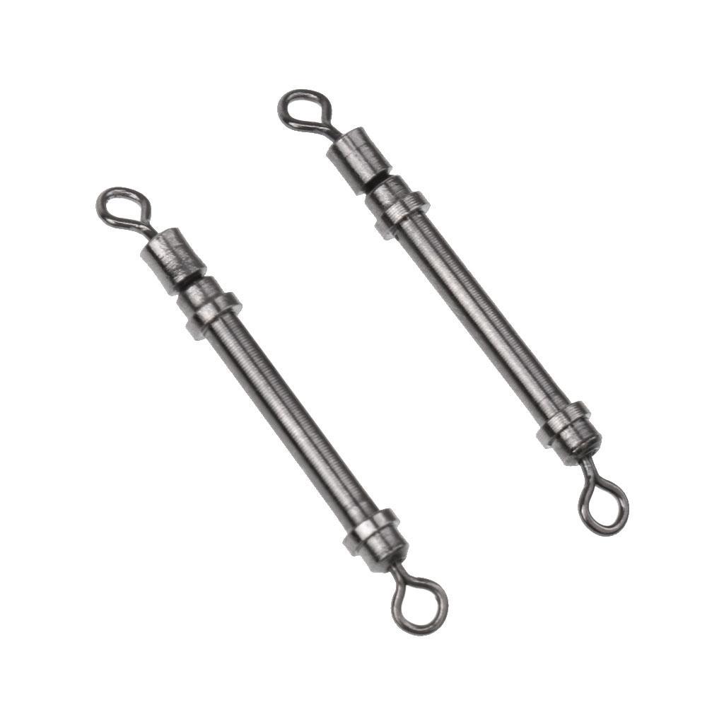 2 Pieces Lead Sheet Seat Double Swivels Main Line Connectors Lead Sheet Swivels Fishing Tackle Accessories